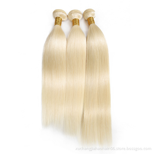 2021 hot sell 10a straight russian blonde bundles human hair extensions 100 remy human hair 613 color hair bundles